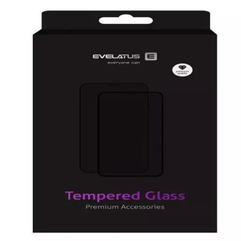 Evelatus Apple iPhone 12 Pro Max 6.7 collu Anti-Blue 2.5D pilna pārklājuma Japānas līmes stikla antistatisks ekrāna aizsargs
