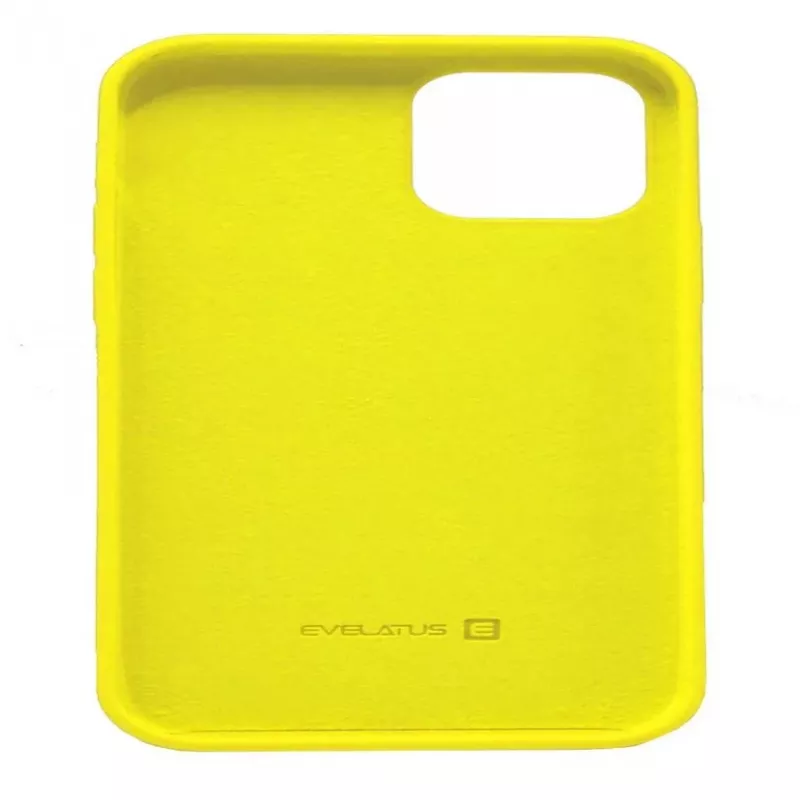 Evelatus Apple iPhone 12/12 Pro Premium Soft Touch Silicone Case Lemon Yellow