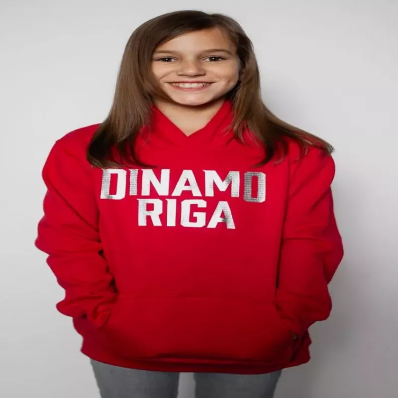 Dinamo bērnu džemperis ar kapuci 4 g. sarkans