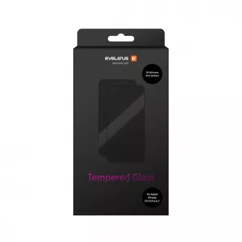 Evelatus Apple iPhone 14/13/13 Pro/16e/SE4 Gumijas Pretplīšanas 3D Stikla Pilna Pārklājuma Japānas Līme Antistatisks Ekrāna Aizsargs