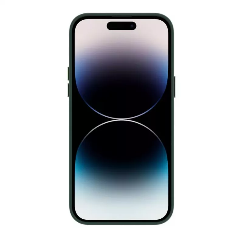 Evelatus Apple iPhone 14 Pro Max Īstas ādas maciņš ar MagSafe tumši zaļš