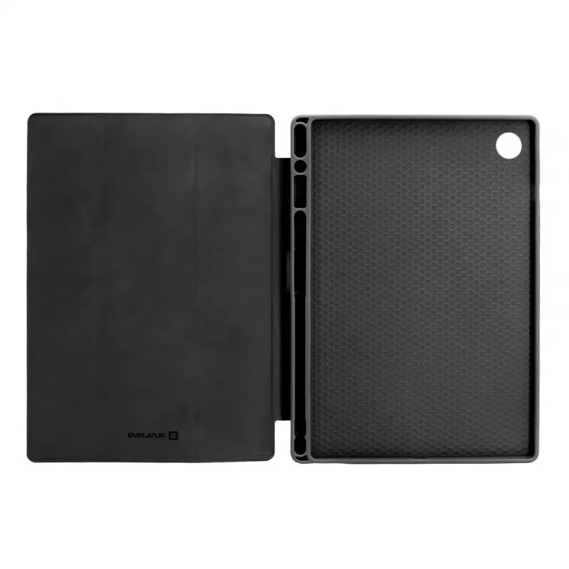 Evelatus Galaxy Tab A8 10.5 (2021) Smart Cover ar mikšķiedras iekšpusi melns