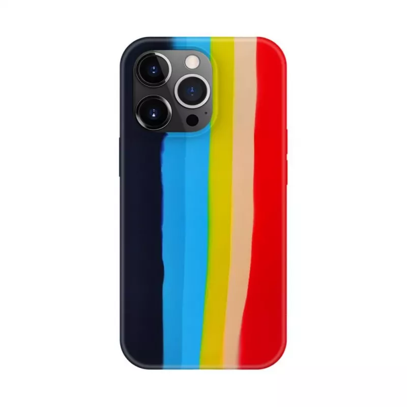 Evelatus Apple iPhone 13 Pro Max Silikona Maciņš Daudzkrāsains Varavīksne