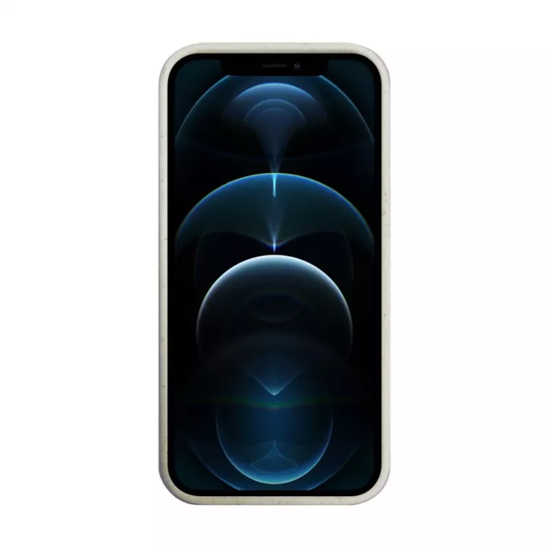 iLike Apple iPhone 12 Pro Max Silikona Maciņš Eco Print Dizains Balts