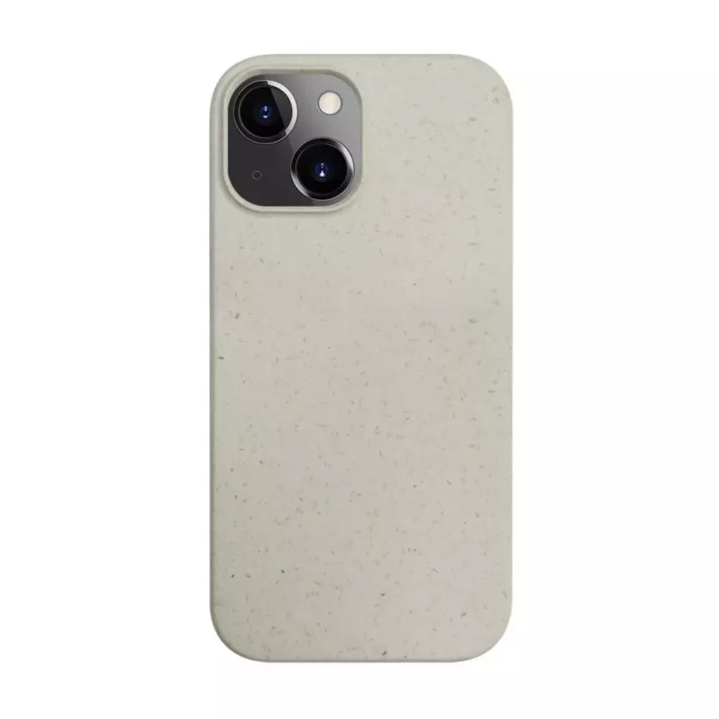 iLike Apple iPhone 13 Silikona Plastmasas Maciņš Eco Print Dizains Balts