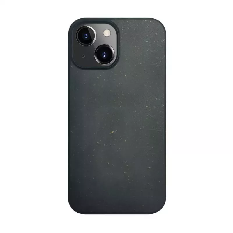 iLike Apple iPhone 14 Silikona Plastmasas Maciņš Eco Print Dizains Melns