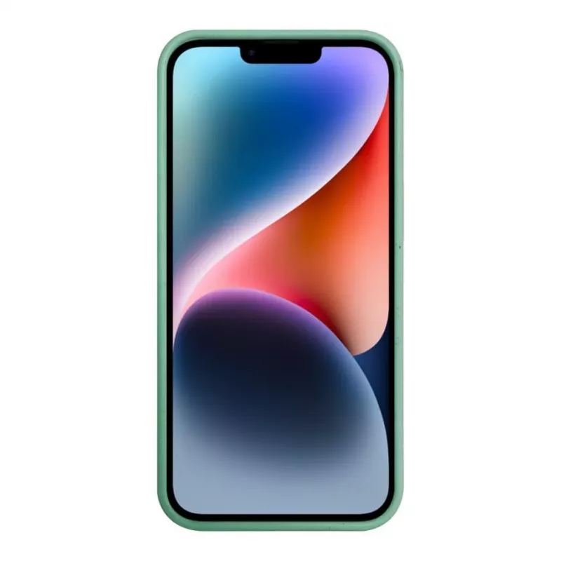 iLike Apple iPhone 14 Silikona Plastmasas Maciņš Eco Print Dizains Ziedu Zaļš