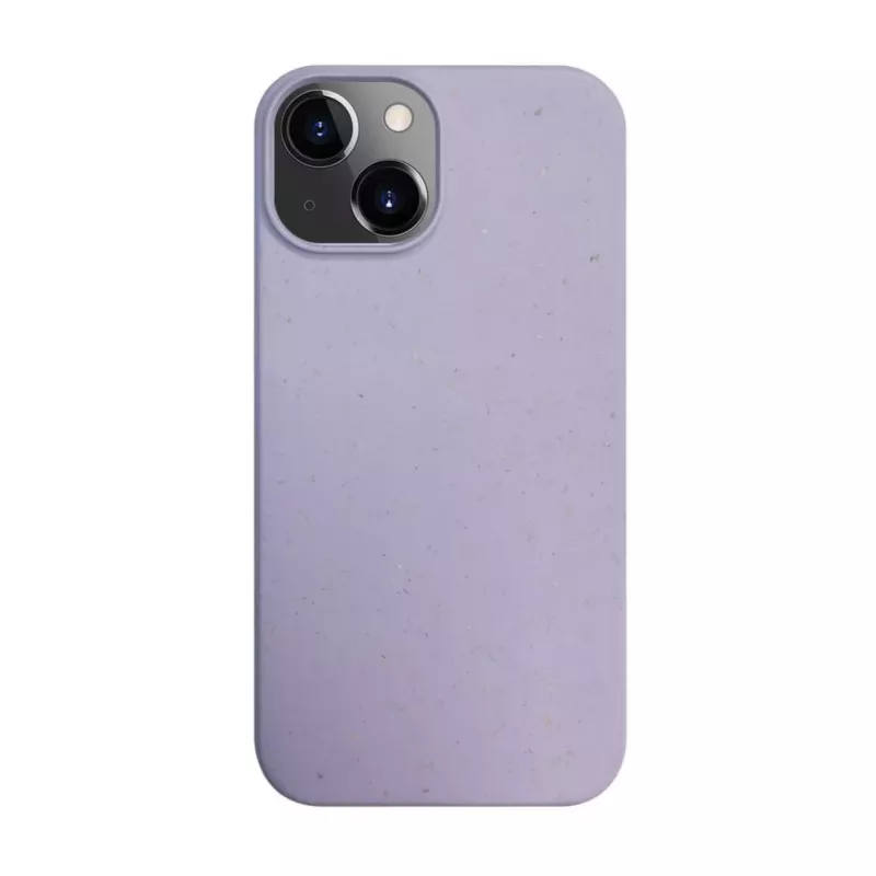 iLike Apple iPhone 14 Silikona Plastmasas Maciņš Eco Print Dizains Ziedu Violeta