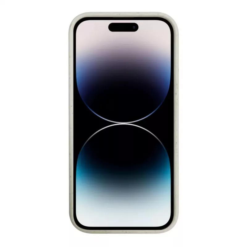 iLike Apple iPhone 14 Pro Max Silikona Plastmasas Maciņš Eco Print Dizains Balts
