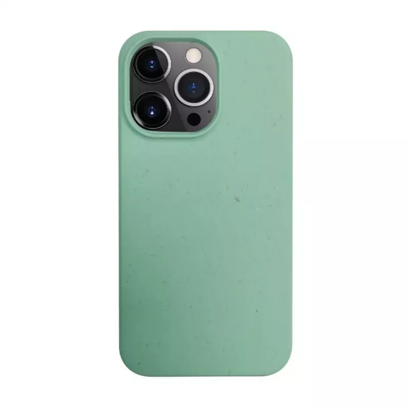 iLike Apple iPhone 14 Pro Max Silikona Plastmasas Maciņš Eco Print Dizains Ziedu Zaļš