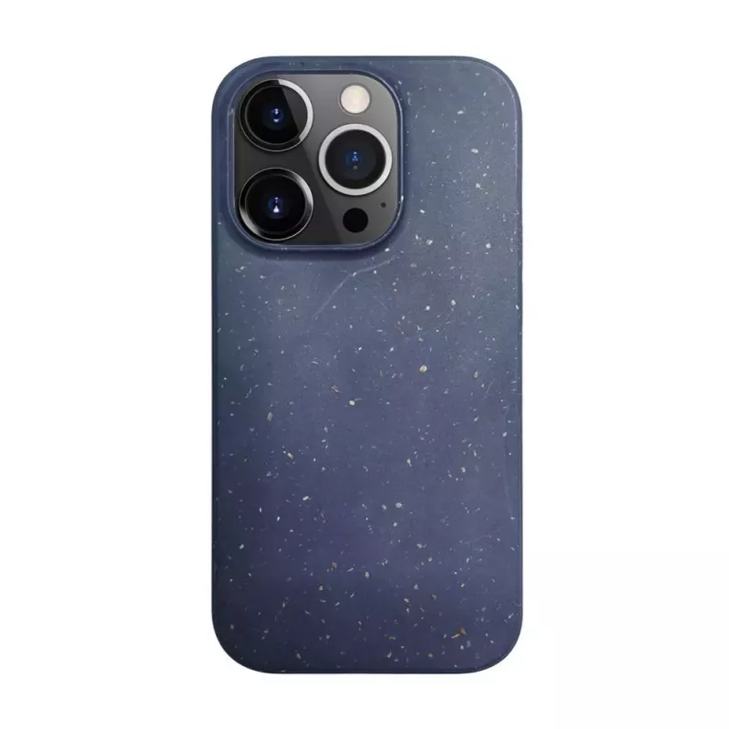 iLike Apple iPhone 14 Pro Max Silikona Plastmasas Maciņš Eco Print Dizains Zils