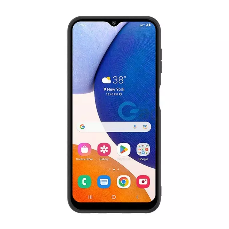 iLike Samsung Galaxy A14 5G Plastmasas Ādas Aizmugurējais Vāciņš Melns