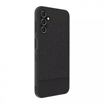 iLike Samsung Galaxy A14 5G Plastmasas Ādas Aizmugurējais Vāciņš Melns