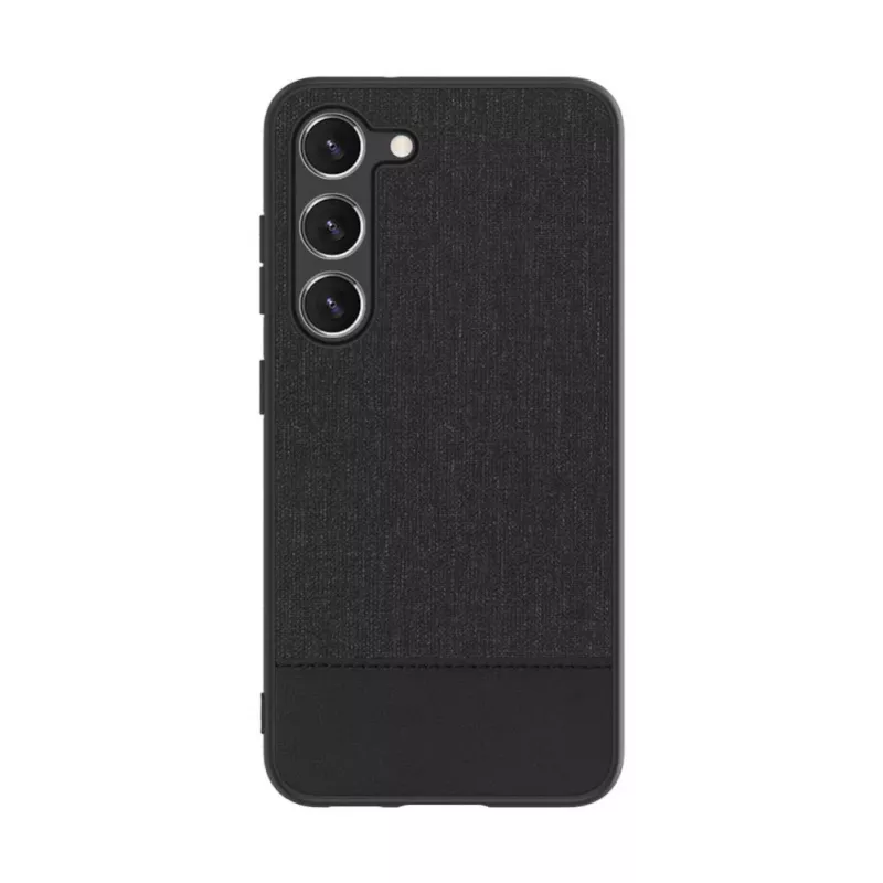 iLike Samsung Galaxy S23 Plastmasas ādas aizmugures vāciņš Melns
