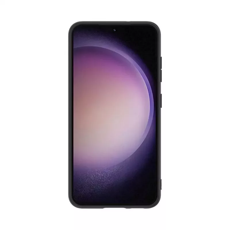 iLike Samsung Galaxy S23 Plastmasas ādas aizmugures vāciņš Melns