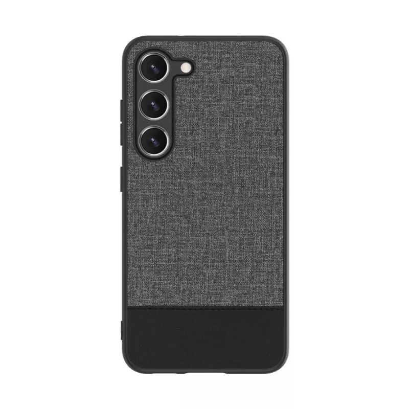 iLike Samsung Galaxy S23 Plus Plastic Leather Back Cover Gray
