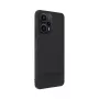 iLike Xiaomi Redmi Note 12 / Poco X5 Plastmasas ādas aizmugurējais vāciņš Melns