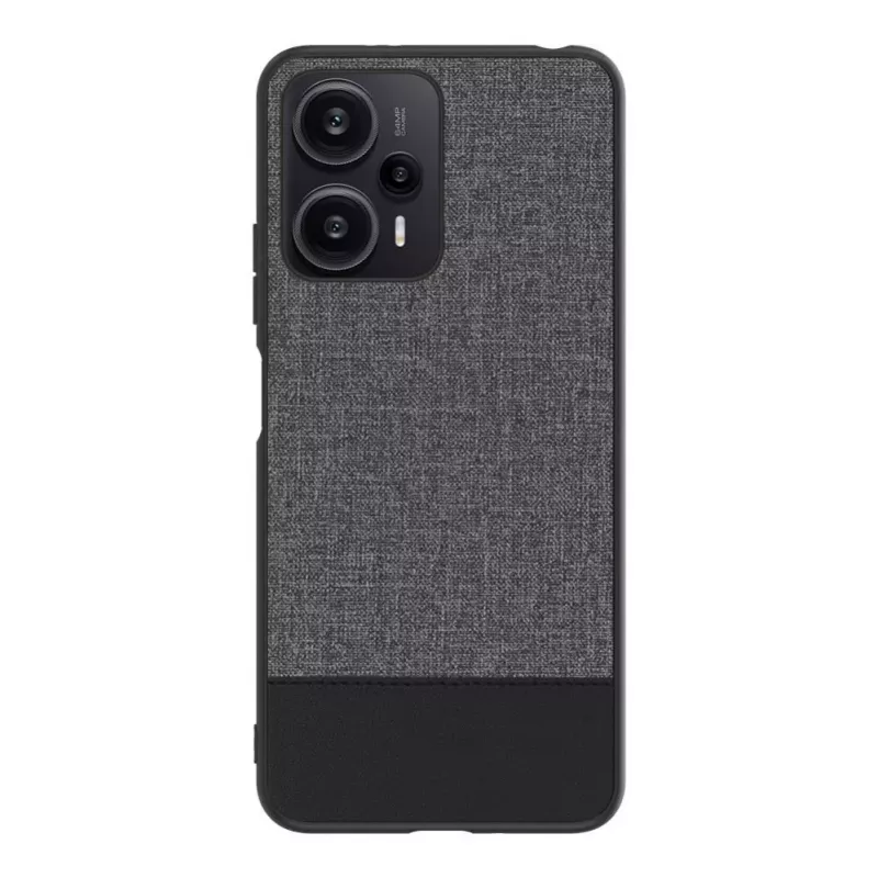 iLike Xiaomi Redmi Note 12 / Poco X5 ādas plastmasas aizmugurējais vāciņš pelēks