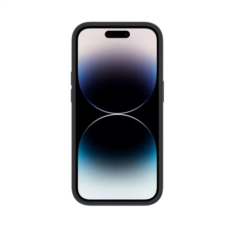 iLike Apple iPhone 14 Pro Plastmasas Ādas Aizmugurējais Vāciņš Melns