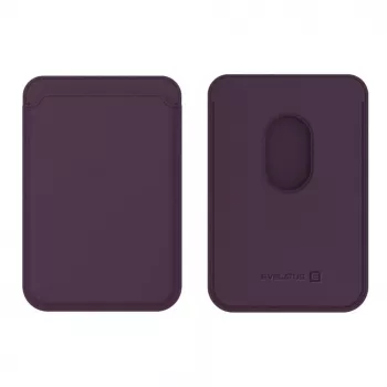 Evelatus Universal iPhone Īstas Ādas Maks ar MagSafe Deep Purple