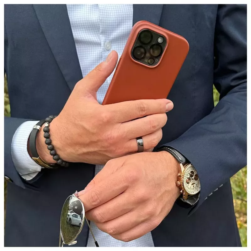 Evelatus Apple iPhone 14 Pro Īstas ādas maciņš ar MagSafe Brūns
