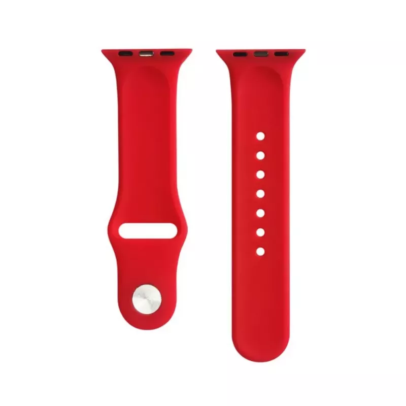 Evelatus 38/40/41mm Silicone Loop Watch Strap (110mm S/M) Red