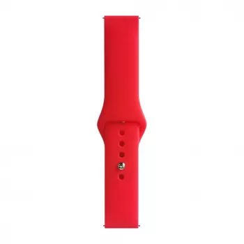 Evelatus 20mm Silicone Loop Watch Strap (S/M 110mm) Red