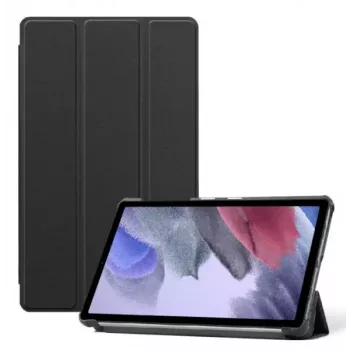 Evelatus Galaxy Tab A7 Lite Book Case ar Imitācijas Mikrošķiedras Iekšpusi Melns