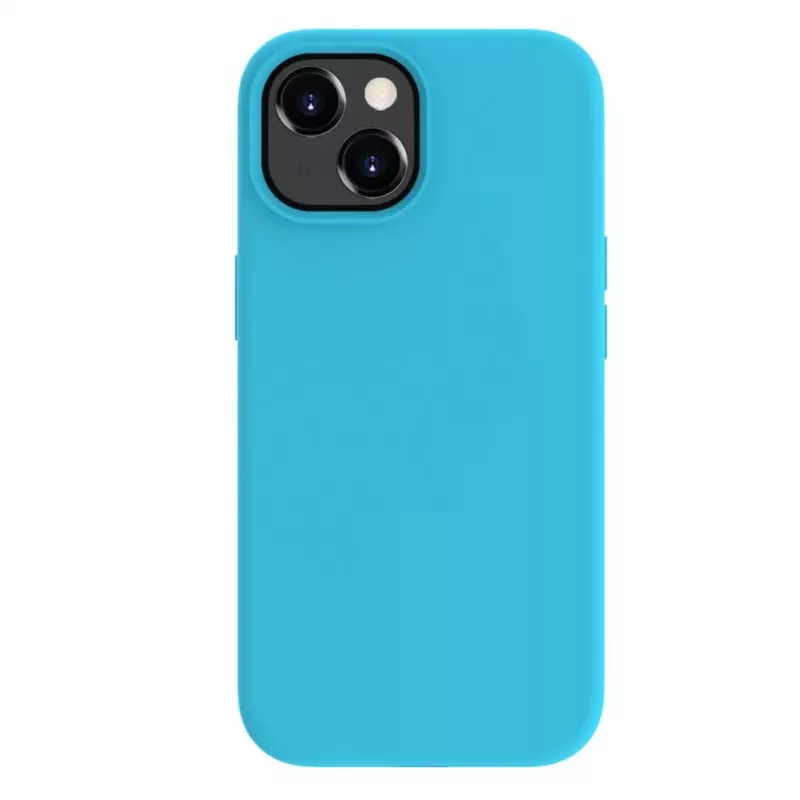 Evelatus Apple iPhone 15 Premium Soft Touch Silicone Case Cyan Blue