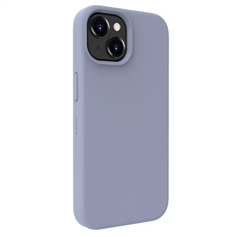 Evelatus Apple iPhone 15 Premium Magsafe Soft Touch Silicone Case Lavender Gray