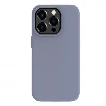Evelatus Apple iPhone 15 Pro Premium Magsafe Soft Touch Silicone Case Lavender Gray