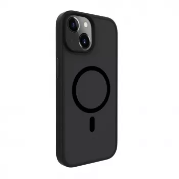 Evelatus Apple iPhone 15 Plus Hybrid Case ar MagSafe PC+TPU Melns