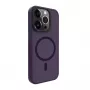 Evelatus Apple iPhone 15 Pro Max Hybrid Case ar MagSafe PC+TPU Deep Purple