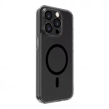 Evelatus Apple iPhone 15 Pro Max Clear Case With MagSafe and Camera Protection Transparent Black