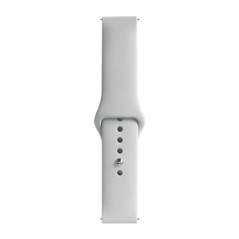 Evelatus Watch 20mm Silicone Loop Watch Straps (130mm M/L) Silver