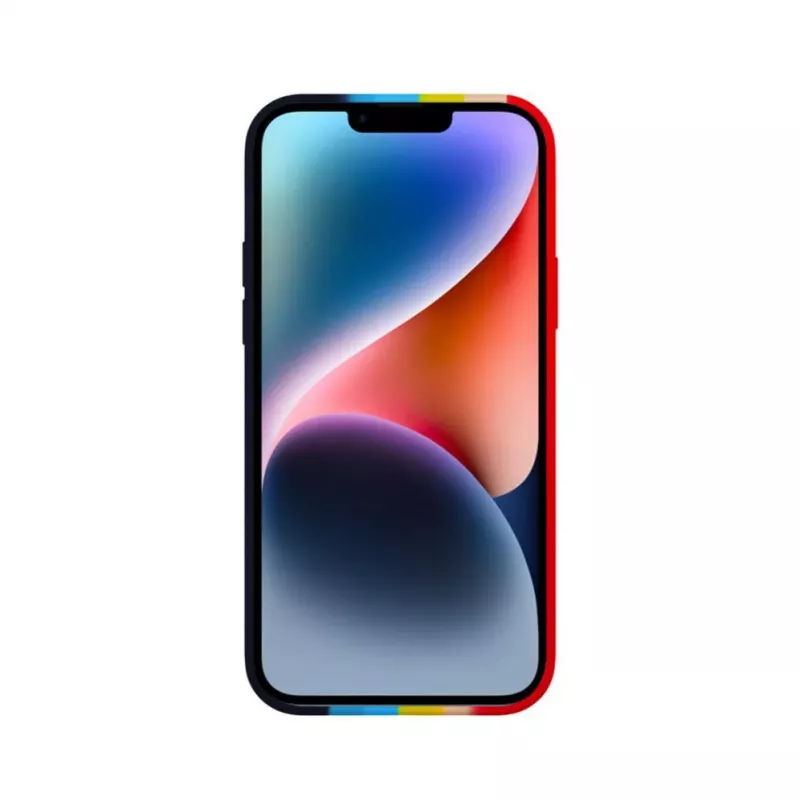 Evelatus Apple iPhone 15 Silikona maciņš Daudzkrāsains Varavīksne