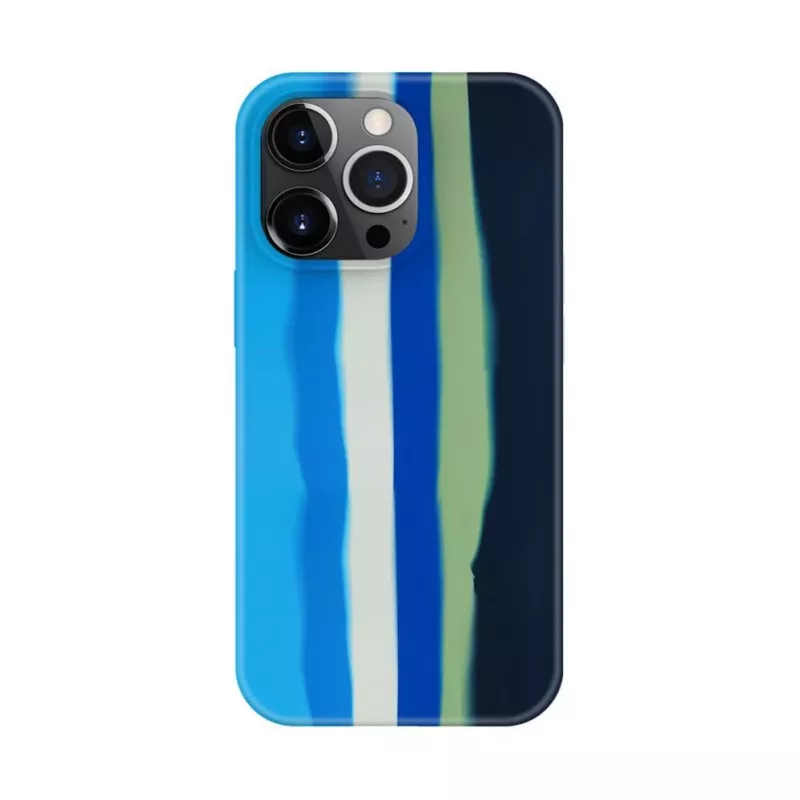 Evelatus Apple iPhone 15 Pro Silicone Case Multi-Colored Blue