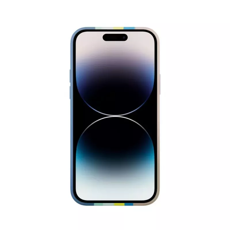 Evelatus Apple iPhone 15 Pro Max Silikona Maciņš Daudzkrāsains Zils Rozā