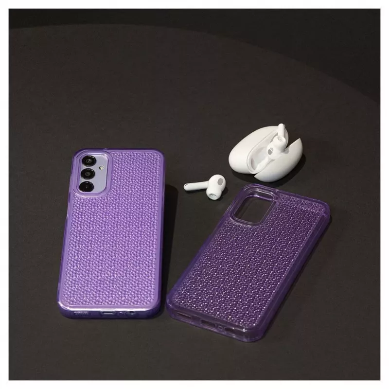 iLike Samsung Galaxy A14 5G Silikona Maciņš Shine Caurspīdīgs Violeta