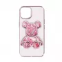iLike Apple iPhone 14 Silikona Maciņš Print Desire Bear Pink