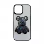 iLike Apple iPhone 14 Silicone Case Print Desire Bear Black