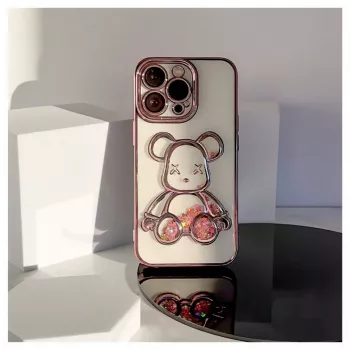 iLike Apple iPhone 14 Pro Silikona Maciņš Print Desire Bear Rozā