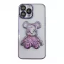 iLike Apple iPhone 14 Pro Silikona maciņš Print Desire Bear Purple