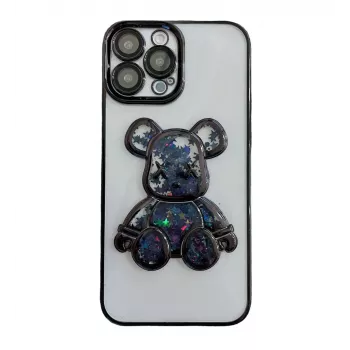 iLike Apple iPhone 14 Pro Silikona Maciņš Print Desire Bear Black