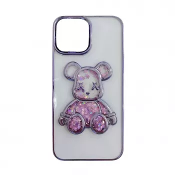iLike Apple iPhone 15 Silikona Maciņš Print Desire Bear Purple