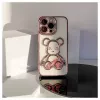 iLike Apple iPhone 15 Pro Silikona Maciņš Print Desire Bear Rozā