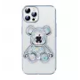 iLike Apple iPhone 15 Pro Max Silikona Maciņš Ar Apdruku Desire Bear Sudraba