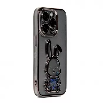 iLike Apple iPhone 13 Pro Silikona Maciņš Print Desire Rabbit Melns