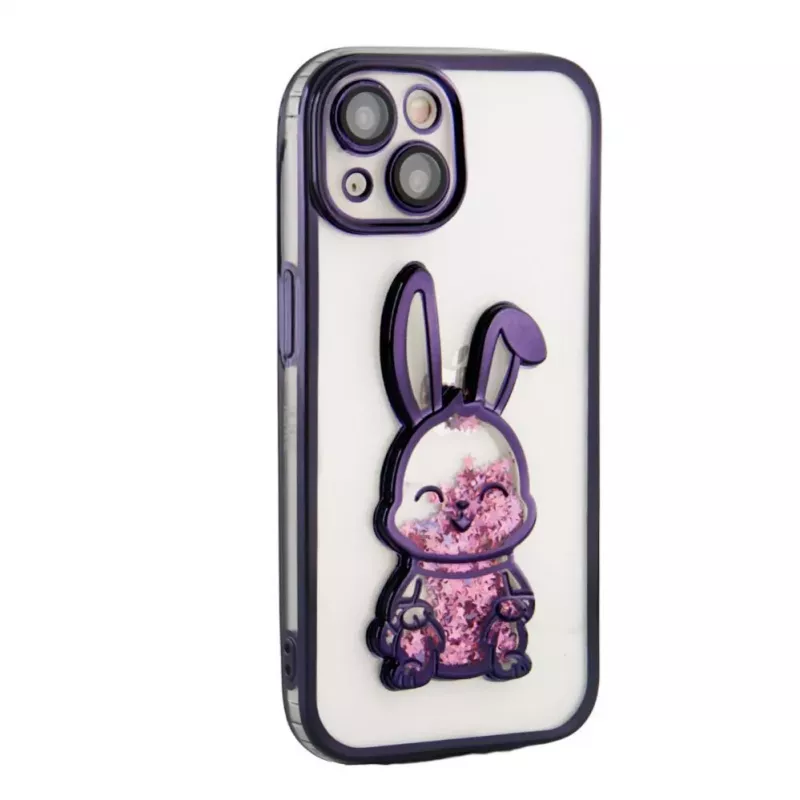 iLike Apple iPhone 14 Silikona Maciņš Print Desire Rabbit Purple