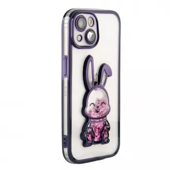 iLike Apple iPhone 14 Silikona Maciņš Print Desire Rabbit Purple
